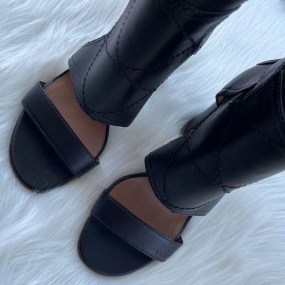 LAURENCE DACADE Leather Decade Leather 3 Buckle Sandal Heels 37 New - Picture 7 of 7